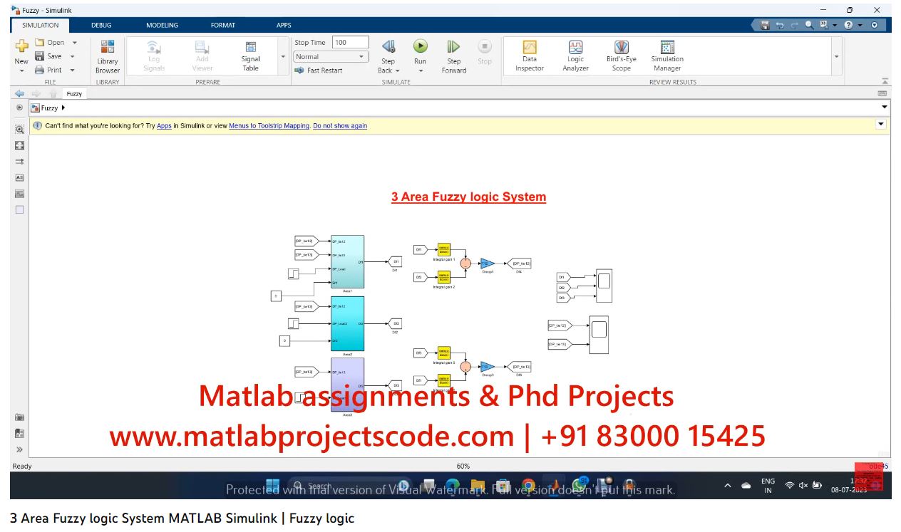 3-Area-Fuzzy-Logic-System-Matlab-Simulink project simulation thumbnail for Control Systems Engineering