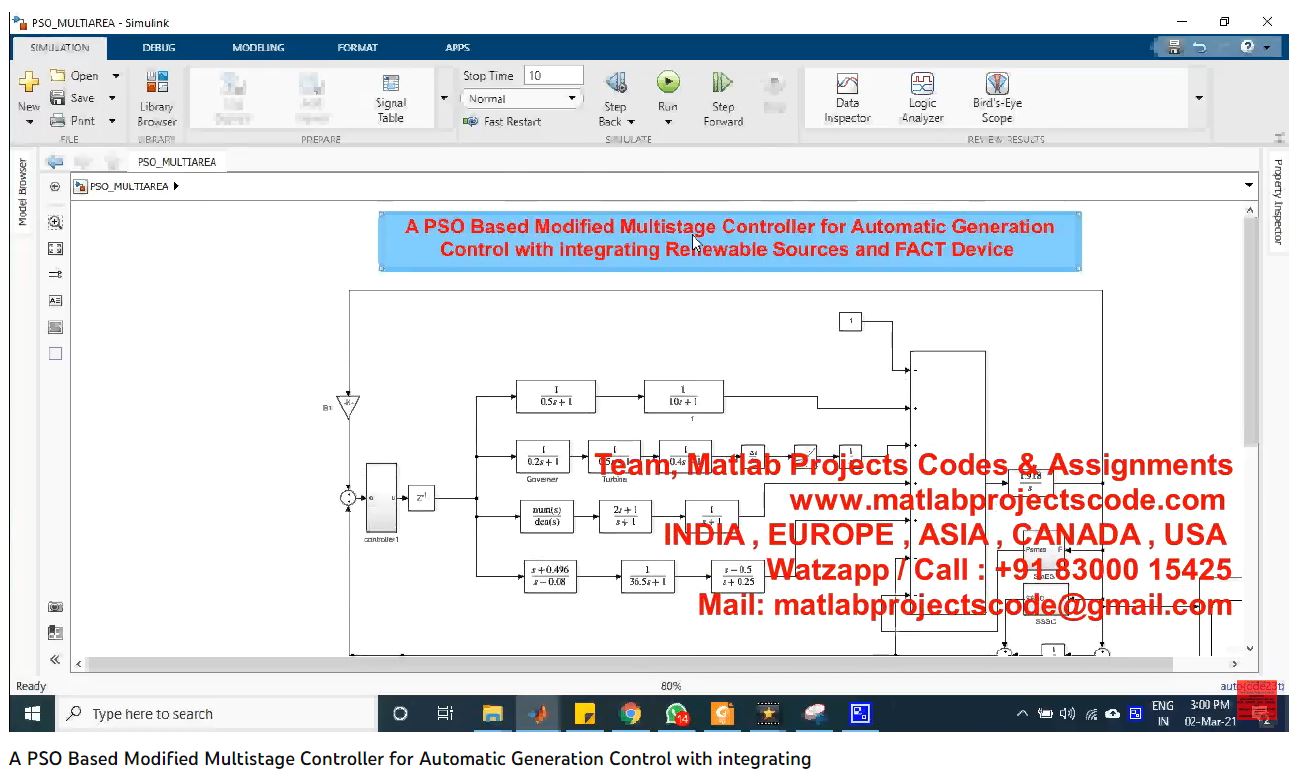 A Pso Based Modified Multistage Controller For Automatic Generation Control With Integrating project simulation thumbnail for Control Systems Engineering