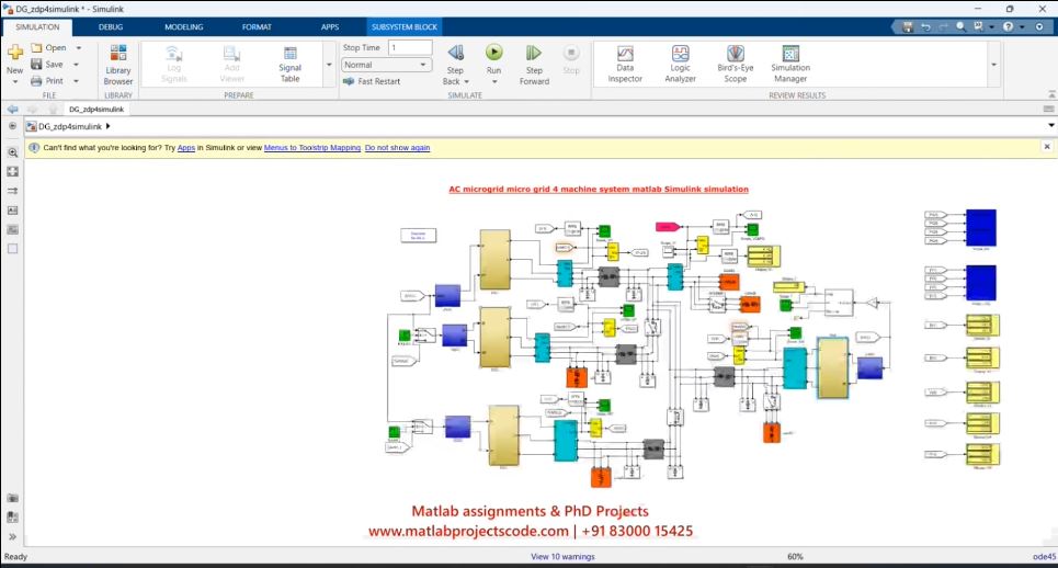 Ac Microgrid Micro Grid 4 Machine System Matlab Simulink Simulation project simulation thumbnail for Renewable Energy Engineering