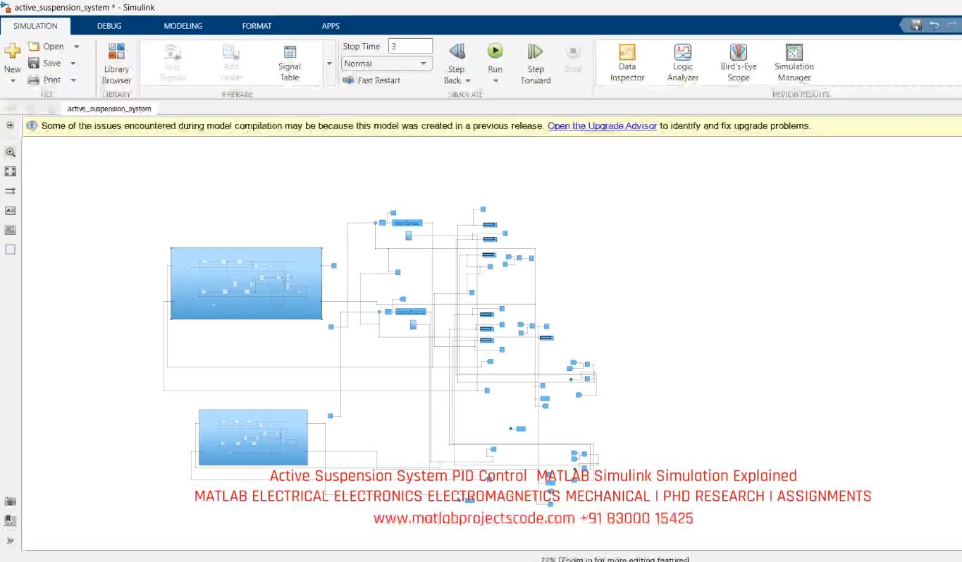 Active Suspension System PID Control MATLAB Simulink Simulation Explained project thumbnail image