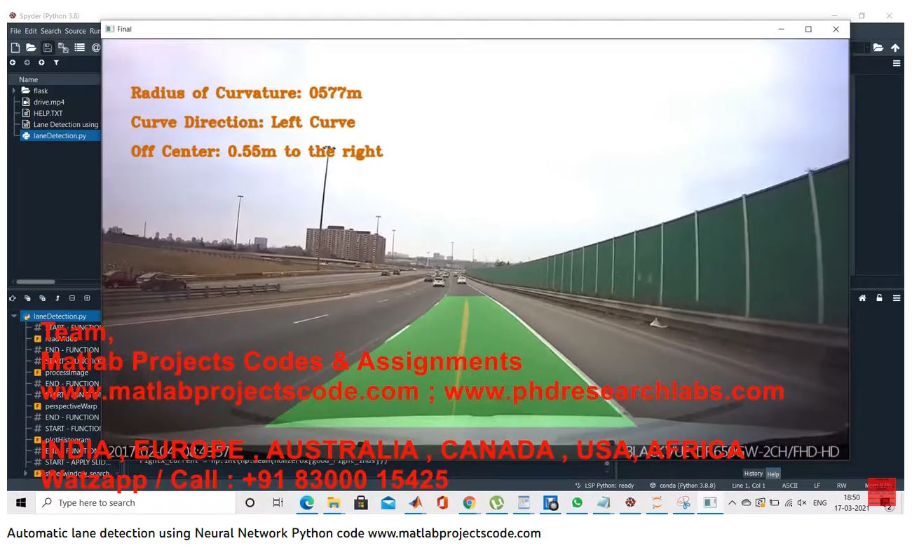 Automatic Lane Detection Using Neural Network Python Code project simulation thumbnail for Control Systems Engineering