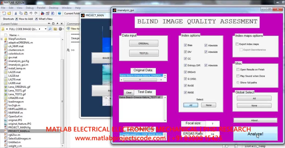 Blind Image Quality Assessment project simulation thumbnail for Signal Processing and AI Engineering