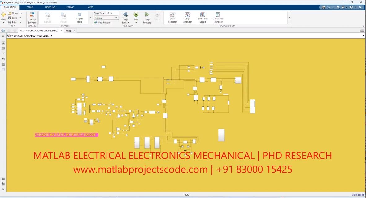 Cascaded Multilevel Inverter Pv Statcom project simulation thumbnail for Renewable Energy Engineering