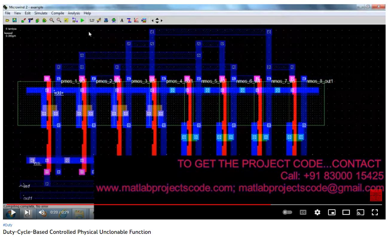 Duty-Cycle-based Controlled Physical Unclonable Function-VLSI project simulation thumbnail for Control Systems Engineering