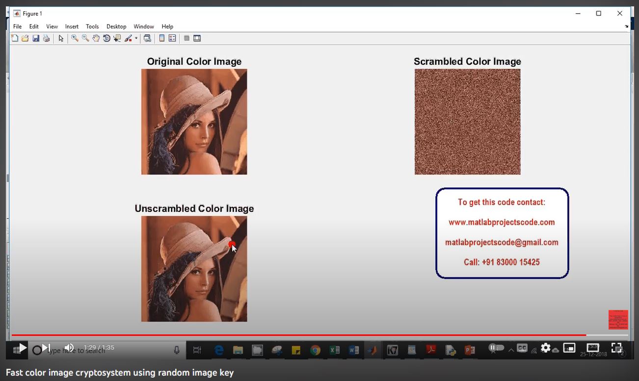 Fast Color Image Cryptosystem using Random Image Key project simulation thumbnail for Signal Processing and AI Engineering