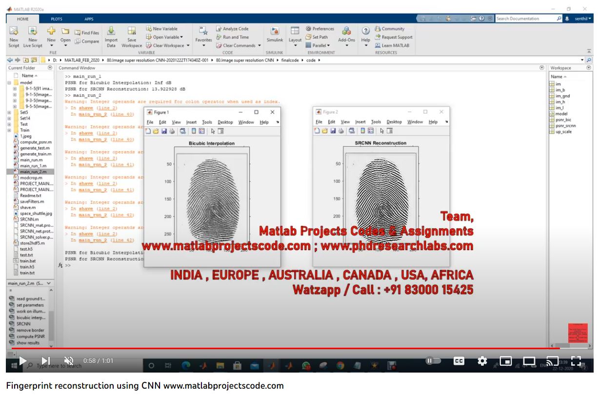 Fingerprint Reconstruction Using Cnn-Matlab Simulink-Electrical Assignments-Projects-Phd Research project simulation thumbnail for Signal Processing and AI Engineering