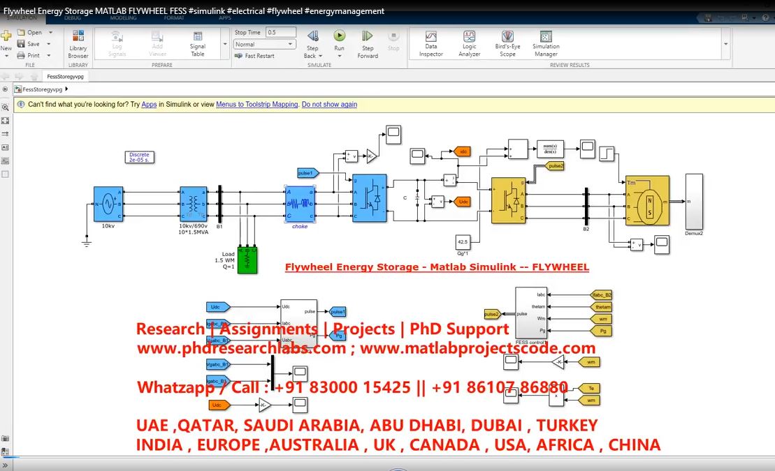 Flywheel Energy Storage Matlab Flywheel Fess project thumbnail image