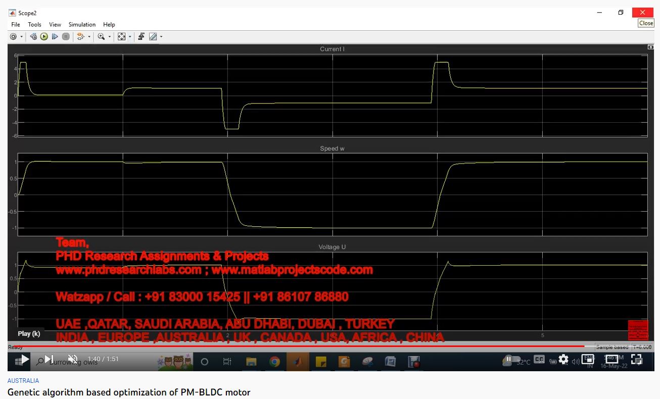 Genetic Algorithm Based Optimization Of Pm-Bldc Motor project simulation thumbnail for Mechanical, EV and Mechatronics Engineering