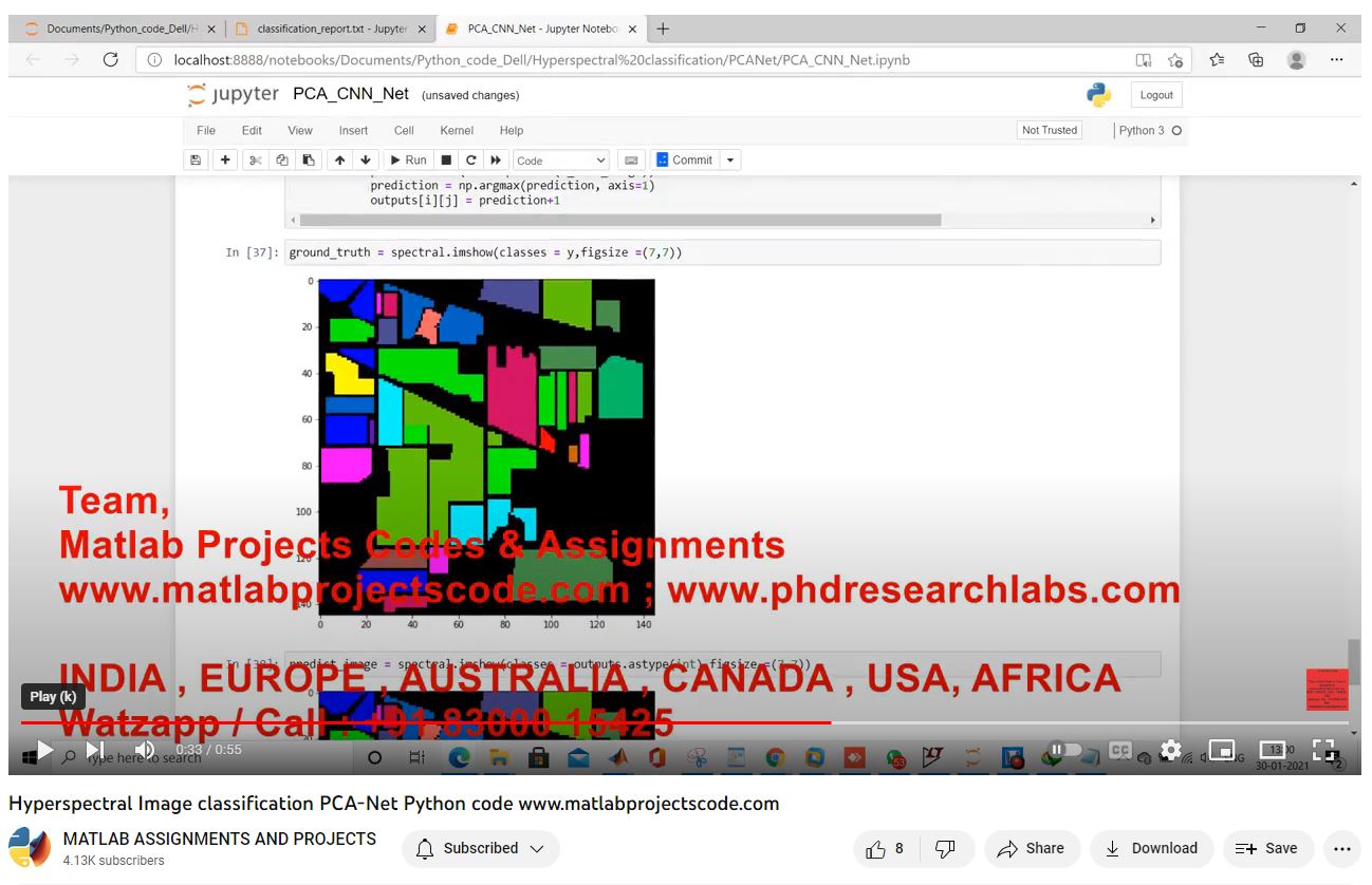 Hyperspectral Image Classification Pca-Net Python Code project simulation thumbnail for Signal Processing and AI Engineering