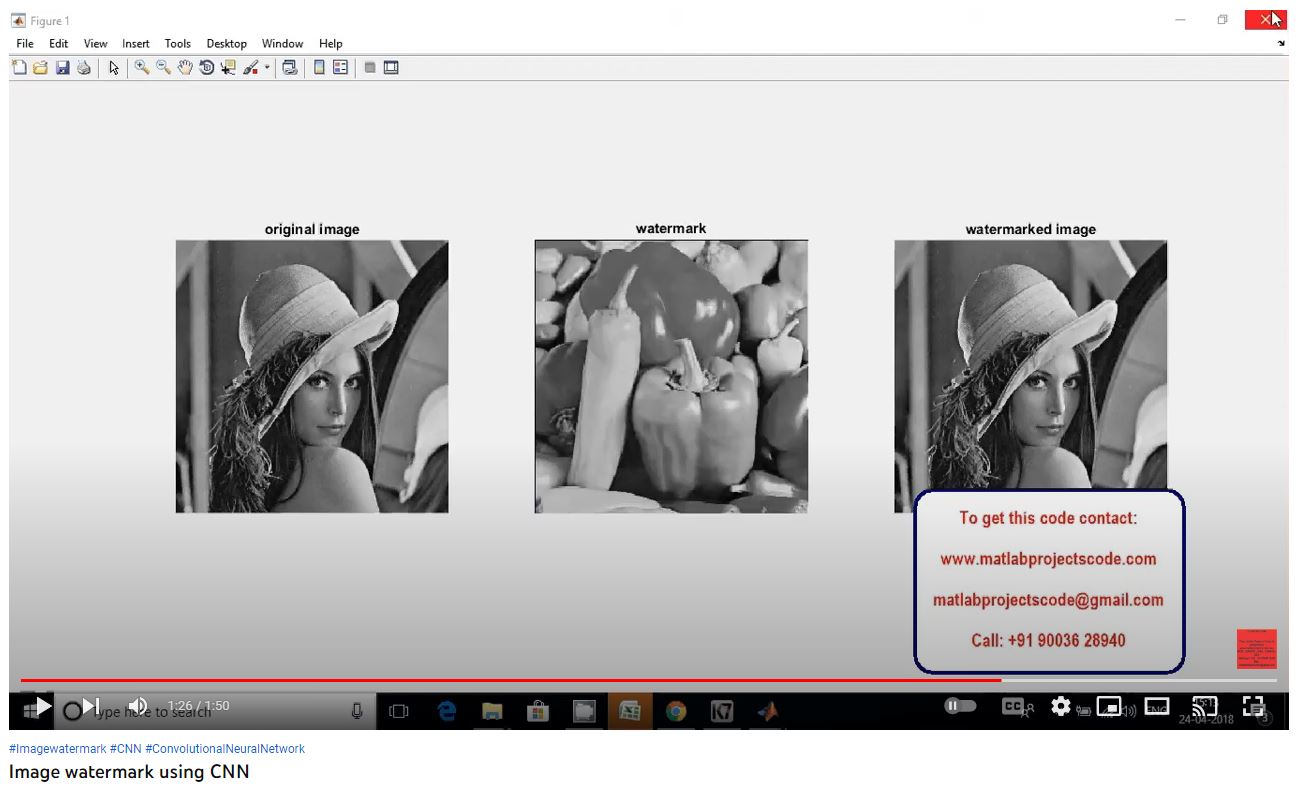 Image Watermark using CNN project simulation thumbnail for Signal Processing and AI Engineering