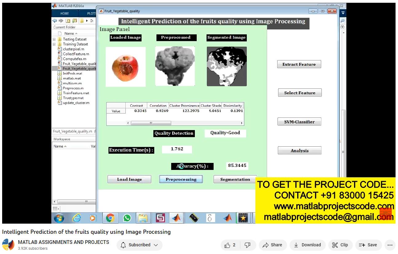 Intelligent Prediction Of The Fruits Quality Using Image Processing project simulation thumbnail for Signal Processing and AI Engineering