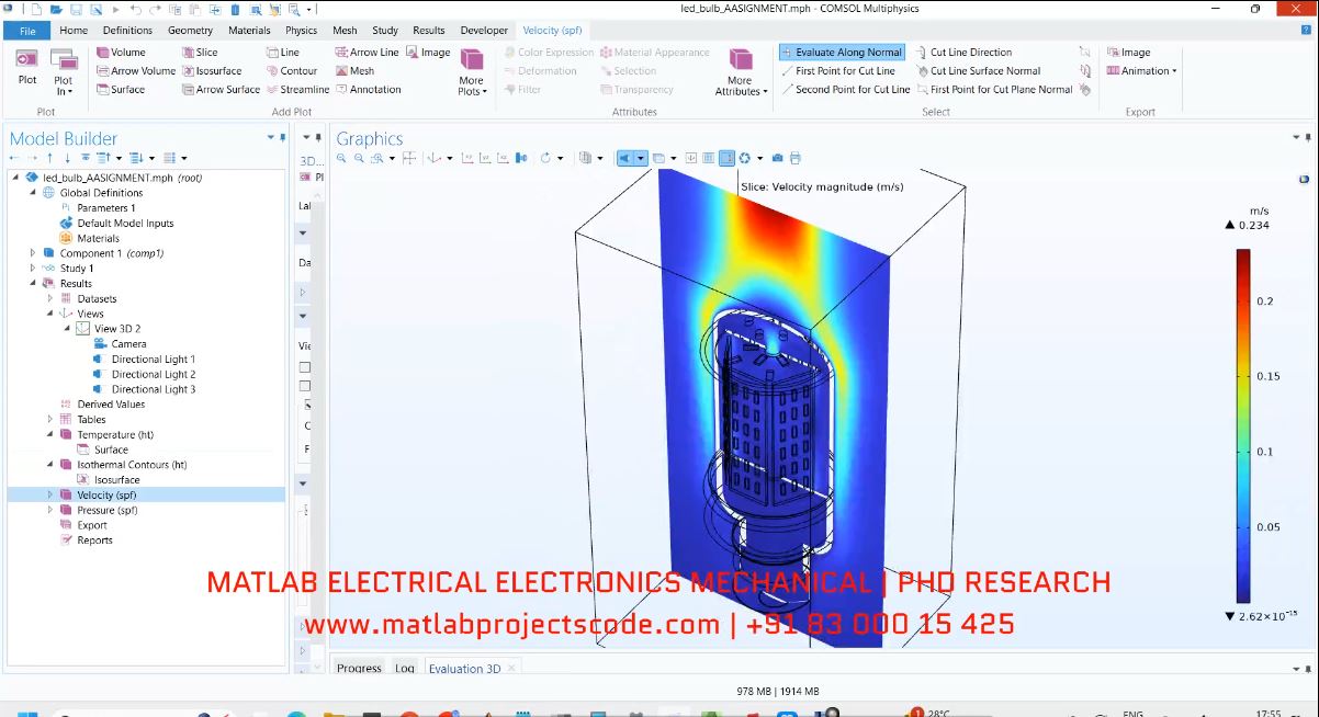 Led Bulb Thermal Model In Comsol Simulation project simulation thumbnail for FEA & CFD Engineering