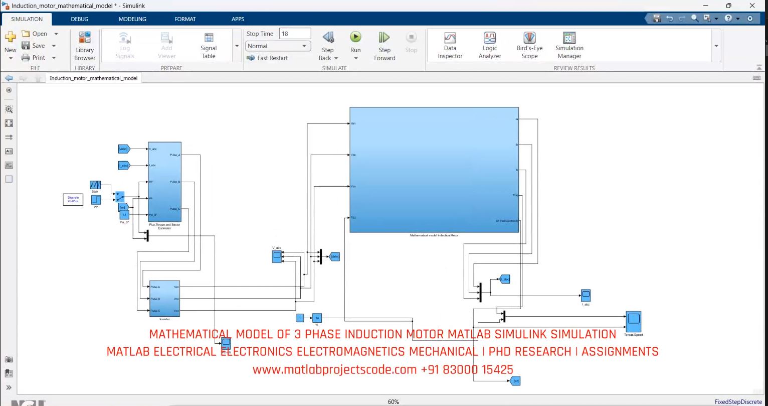 MATHEMATICAL MODEL OF 3 PHASE INDUCTION MOTOR MATLAB SIMULINK SIMULATION project thumbnail image