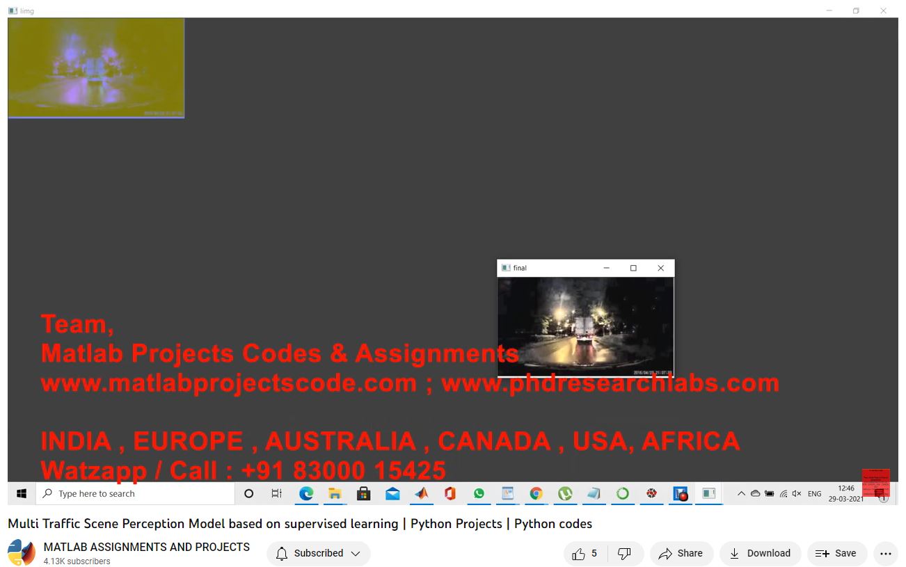 Multi Traffic Scene Perception Model Based On Supervised Learning _ Python Projects _ Python Codes project simulation thumbnail for Electrical Engineering