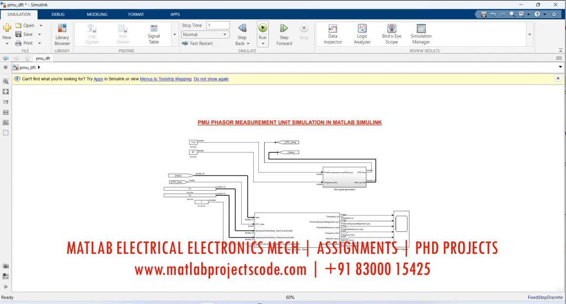 Pmu Phasor Measurement Unit Simulation In Matlab Simulink Simulation project simulation thumbnail for Electrical Engineering