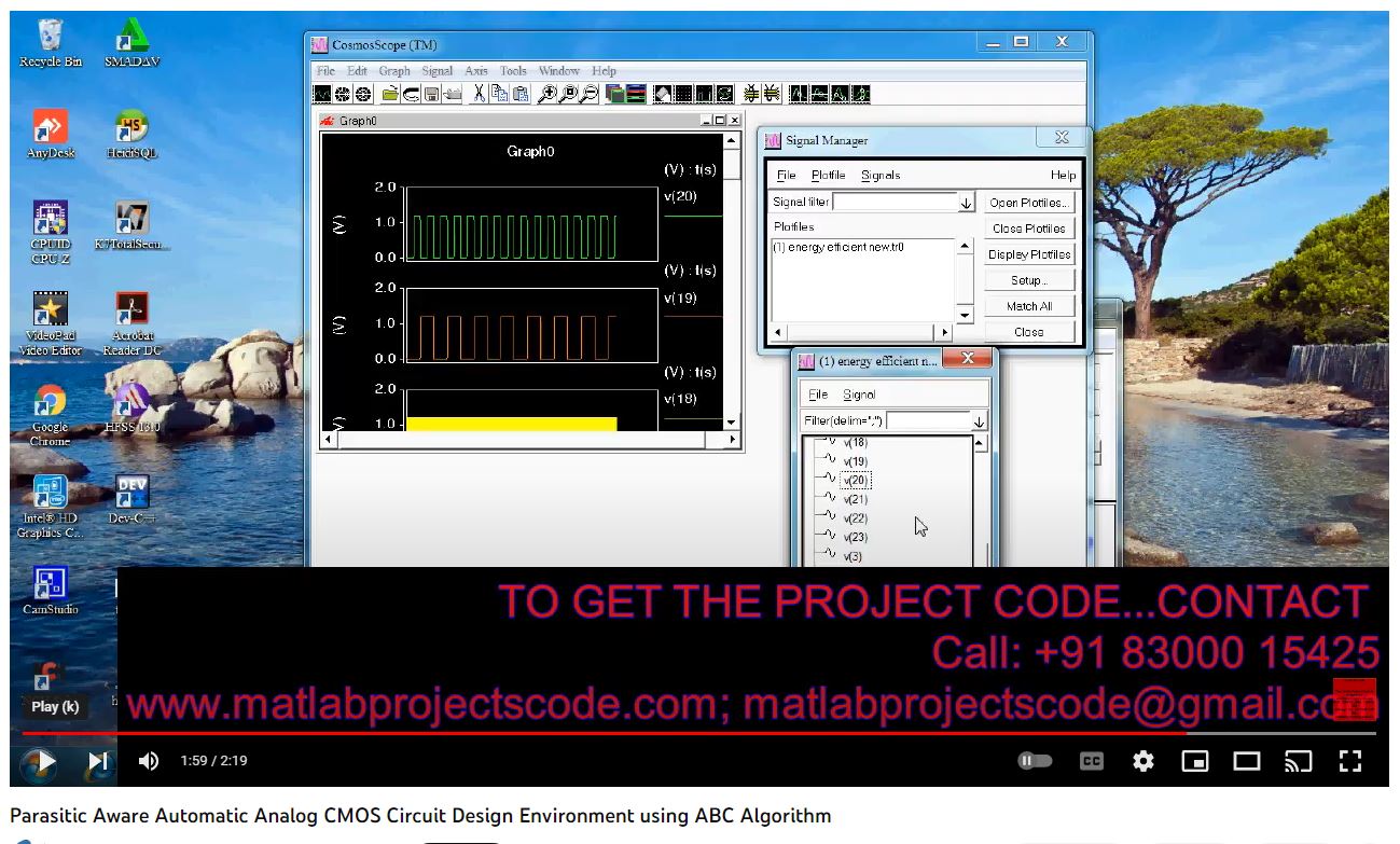 Parasitic Aware Automatic Analog CMOS Circuit Design Environment using ABC Algorithm project simulation thumbnail for Electronics Engineering