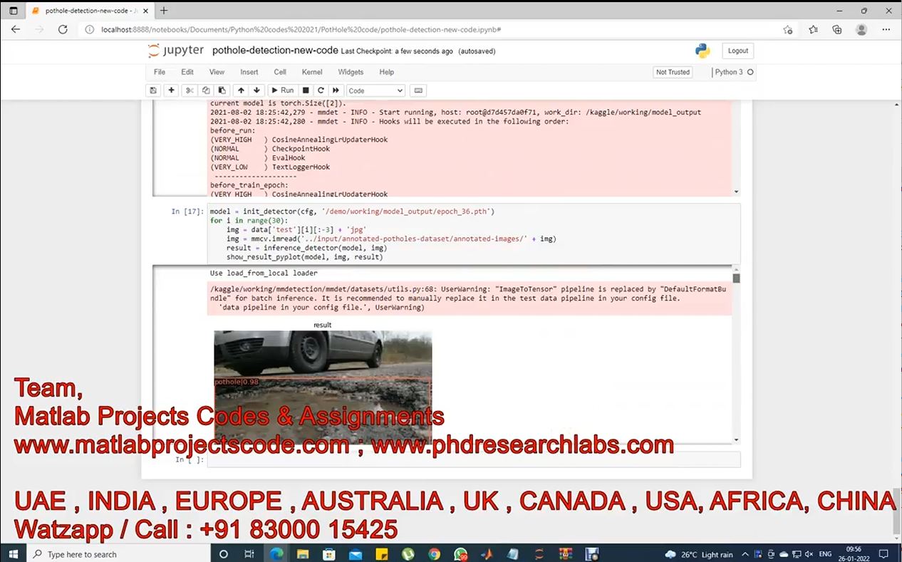Pothole Detection - Python Project project simulation thumbnail for Signal Processing and AI Engineering