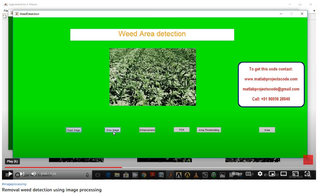 Removal Weed Detection using Image Processing project simulation thumbnail for Signal Processing and AI Engineering