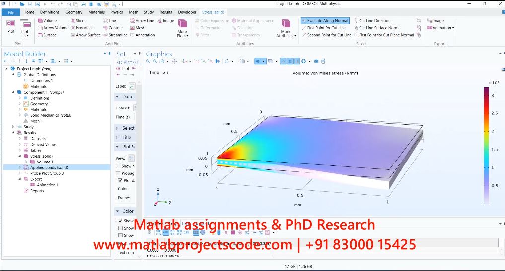 Stress Analysis Using Comsol project simulation thumbnail for Electronics Engineering