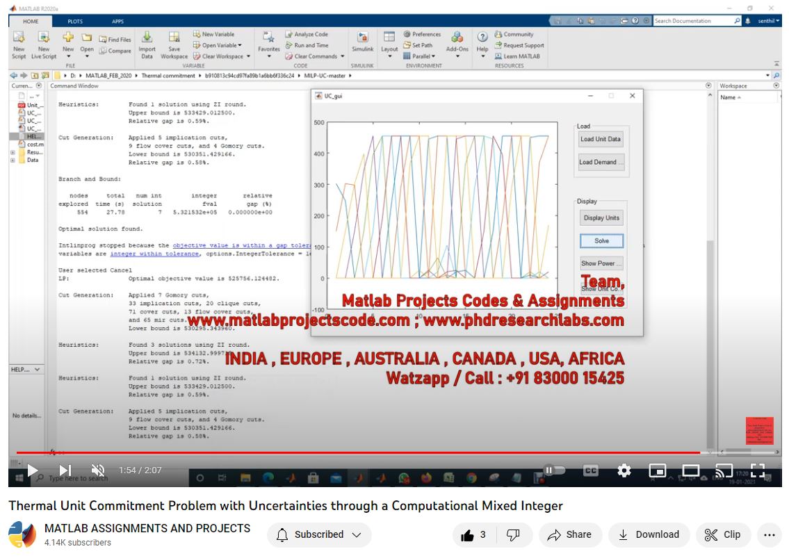 Thermal Unit Commitment Problem With Uncertainties Through A Computational Mixed Integer project simulation thumbnail for Electronics Engineering