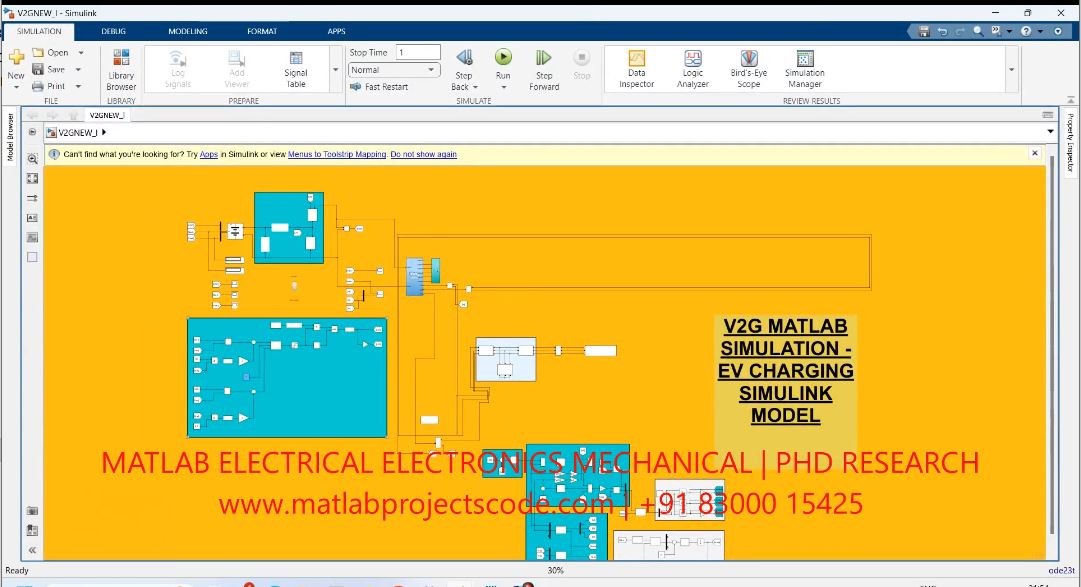 V2G Matlab Simulation - Ev Charging Simulink Model project simulation thumbnail for Mechanical, EV and Mechatronics Engineering