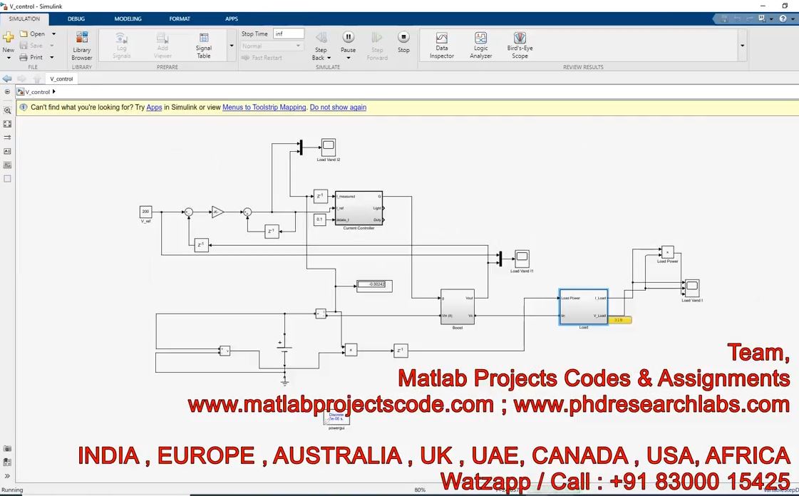 Voltage Control Of Dc Source System project simulation thumbnail for Control Systems Engineering