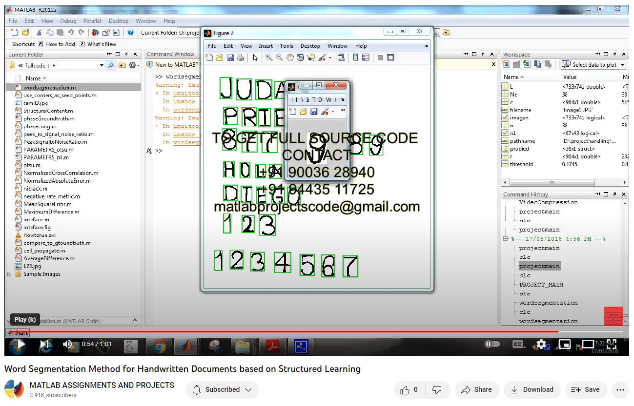 Word Segmentation Method For Handwritten Documents Based On Structured Learning project simulation thumbnail for Signal Processing and AI Engineering